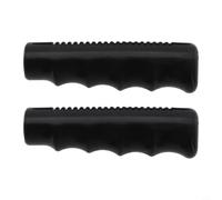 2 Pcs Wheelbarrow Rubber Handles Replacement for 25mm Round Tubes, Black Non-Slip Grips with Anti-Skid Groove Design, Weatherproof Plastic Handle Co(125 x 20mm)