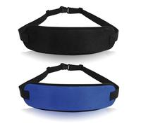 2 Pcs Wheelchair Strap, 17.7-61 inch Adjustable Buckle Wheelchair Lap Strap, Geriatric Armchair Belt Restraint for Mobility Scooter Seat(Blue, Black)