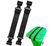 2 Pcs Wheelie Bin Locks, Adjustable Bin Straps for Wheelie Bins, Lock for 32-96 Gallon Bins, Suitable for Daily Use or Sharing with Neighbors