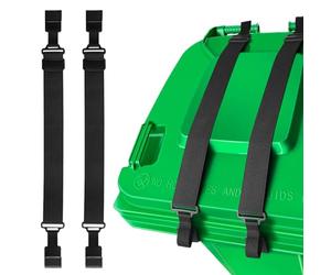 2 PCS Wheelie Bin Locks,Adjustable Double Claw Trash Can Lock Straps for Wheelie Bins,Keep Out Wildlife,Stop Wind or Vandals Tipping,Universal Outdoor Trash Can