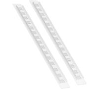2 Pcs White Air Vent Grille Cover 600mm x 80mm Aluminum Alloy Kitchen Air Vent Cover Cupboard Vents 24 x 3 Inch Fridge Vent Louvred Wall Vent Grille Ventilation Cover