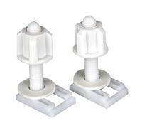 2 Pcs White Plastic Toilet Seat Bolts and with Rubber Washers Hinge Screws Replacement Parts for Toilet Seats Assembly Lid, plastic seat bolts