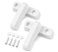 2 Pcs White Sash Jammers, Home Door Window Locks, Home Safety Lock | Frame Blockers for Vinyl Casement Openings, Reinforced Security Prevents Forced Entry, Universal Fit uPVC Doors Windows