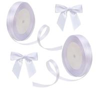 2 Pcs White Stain Ribbons,10mm Ivory White Ribbon, 22M Ribbons for Gift Wrapping, for Xmas Valentine Bouquets Hair Bow Cake Wedding Decor,Crafting,Balloon,Thick Fabric Ribbon