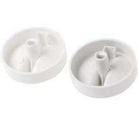 2 Pcs White Universal Microwave Oven Rotary Knob Rotary Timer Control Switch, Installation kit, Accessories for Microwave Ovens