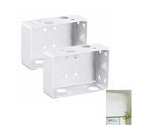 2 PCS White Venetian Blind Brackets Parts, Wooden Blinds Blind Bracket Top Fix Fitting, Curtain Track Brackets