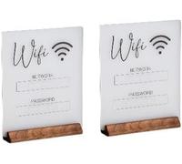 2 Pcs White WiFi Password Sign, Chalkboard Style WiFi Password Sign Board, Acrylic Table for Home,Table Centerpieces Decoration for Home Business (no Base)