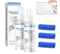 2 Pcs Whiteboard Cleaner, White Board Surface Cleaner Spray Comes with 2 Towels, Removes Stubborn Marks from Whiteboards, Essentials for Schools, Offices, Classrooms