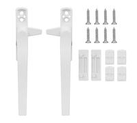 2 Pcs Window Handles For UPVC Windows, Universal Window Handle Replacement Double Glazing Window Handles Zinc Alloy Left And Right Hand White For Sliding Doors Childproof Casement Locking Handle