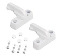 2 Pcs Window Jammer Locks,White Plastic Sash Jammers,Extra Security Sash Window Locks,for Upvc PVC Windows Bathroom Balcony and Doors,for Home Safety,Child and Pet Protection(White)