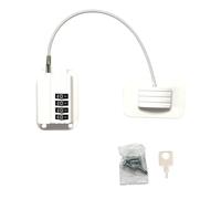 2 Pcs Window Restrictor, Window Locks for Children Safety, Door Lock Without Drilling, Limiting Opened Distance and Ventilation for Freezer Door File Drawer Cabinet Cupboard Windows (White)