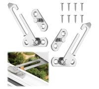 2 PCS Window Restrictors Locks with Screws,Stainless Steel Window Restrictors for UPVC Window,Child Safety Locks,Left and Right Installation Design,Suitable for Home School Windows