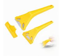 2 Pcs Window Scraper Tool, 7 inch Non Scratch Razor Blade Scraper | DIY Window Scrapers Sticker Wallpaper Residue Remover Cleaning Tool for Glass Paint Hob Oven Cooktop, Fits Stanley Blades