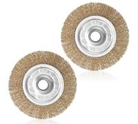 2 Pcs Wire Wheel Brush for Ryobi Patio Cleaner Wire Brush Replacement for Ryobi RAC814 RY18PCA-0 OPC1800 OPC1815 EFB 400/401, with Arbor Hole, for Cleaning Rust Joint Debris(115 x 16 x 10mm)