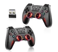 2 Pcs Wireless Controller For Ps-4,Replacement Game Controller For Ps4 2.4 G Gaming Controller For Pc, Mini Led Indicator, Controller For Ps-4/Pc,Anti-Slip Game Controllers,Controllers For Ps-4/Pc/Tv