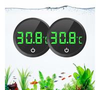 2 PCS Wireless Digital Fish Tank Thermometer, Aquarium Thermometer with Touch Stick and LED Display - Temperature Monitoring for Aquariums, ±0.1°C - Essential Aquarium Accessory