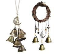 2 PCS Witch Bells, Witchcraft Supplies for Spiritual Protection, Wind Chimes for Garden, Unique Hanging Bells for Home, Witchcraft Decor and Witch Gifts