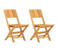 (2 pcs, without armrest) vidaXL Folding Garden Chairs Outdoor Chair Patio Wooden Chair Solid Wood Teak