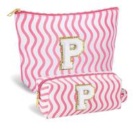 2 Pcs Women's Makeup - Travel Cosmetic Bag Gifts for Teenagers Mom Women Girlfriends Best Friends, pink, P