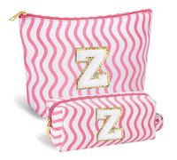 2 Pcs Women's Makeup - Travel Cosmetic Bag Gifts for Teenagers Mom Women Girlfriends Best Friends, pink, Z