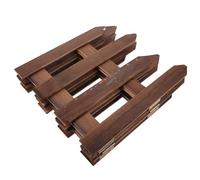 2 Pcs Wood Fence Decor Christmas Wooden Flexible Garden Edging Border | Natural Wood, Smooth Polished Finish, Simple Classic Pastoral Style, for Potted Plants and Grass Edges