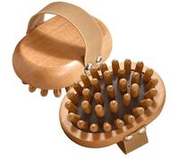 2 Pcs Wood Therapy Massage Tools for Body Care, Meridian Pressure Brush with Ergonomic Handle, Wooden Massage Body Brush, Helps Ease Muscle Discomfort, for Home and Travel, Compact 4.3 x 3.1 x 1.9 in