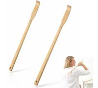 2 Pcs Wooden Back Scratcher, Bamboo Back Scratchers for Men and Women, Back Scratcher with Straight Handle Design, for Body Relaxation and Massage