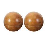 2 Pcs Wooden Baoding Balls, Chinese Health Exercise Massage Balls, Hand Massage Ball