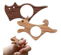 2 PCS Wooden Book Page Holder for Reading, Ergonomic Thumb Book Page Holder and Bookmark Smooth Wood Page Holder for Books, Ideal Reading Accessories and Gift for Book Lovers, Readers (B)