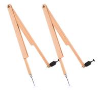 2 Pcs Wooden Circle Drawing Compass for Teachers Adjustable Radius