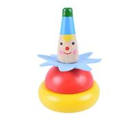 2 Pcs Wooden Clown Spinning Top Toy For Kids Colored Spinning Tops Perfect for Kids