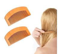2 PCS Wooden Comb, Anxiety Relief, Labour Comb, Birthing Hospital Bag Maternity Essentials, Postpartum Natural Pain Stress Relief, Wood Acupressure, Splinter Free Pear Wood, Wood Color