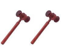 2 Pcs Wooden Courtroom Gavel Brown Handmade Wooden Gavel Auction Gavels Desk Accessories Chairmen of The Board Auction Club Presidents Courtroom Simulations