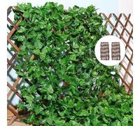 2 Pcs Wooden Garden Fences, Panels Telescopic Outdoor Decorative Fencing Plant Border Edging For Courtyard Patio Lawn 40X20cm
