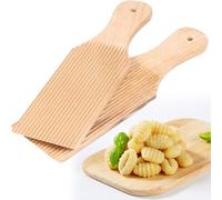 2 Pcs Wooden Gnocchi Board Butter Paddles 9.1 x 2.8 Inches Spaghetti Macaroni Pasta Board Practical Gnocchi Maker Homemade Pasta Making Tools for Home Restaurant Kitchen
