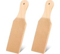 2 Pcs Wooden Gnocchi Board Butter Paddles, 9.1 x 2.8 Inches Spaghetti Macaroni Pasta Board, Practical Gnocchi Maker Homemade Pasta Making Tools for Home Kitchen Festival Restaurant