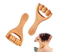 2 PCs Wooden Hand Roller Massager, Roller Muscle Release, Self Massage Waist Thigh, Leg, Hands Full Body Massage Tools