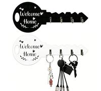 2 Pcs Wooden Key Holder for Wall Car Key Holder, Practical Wall Hooks, Stylish Mounted Keys Rack Organizer, Multipurpose Home Decor for Entryway Kitchen Office Living Room Daily Storage Use