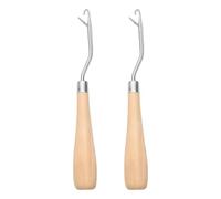2 PCS Wooden Latch Hook Crochet Tool Set, Latch Hook Kits for Hair Crochet, Rug Making, and Other Art Crafts, Durable and Versatile for DIY Arts & Crafts.