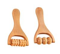 2 Pcs Wooden Smooth Massage Roller, Durable Wood Therapy Massage Tools, Manual Wooden Massager Roller for Relaxing Thighs, Calf, Hands Whole Body, Muscles