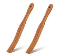 2 Pcs Wooden Spurtle Spatula for Sourdough Stirring, 11in Hanging Sourdough Spatula Spurtles, Natural Acacia Wooden Kitchen Tools for Cooking, Nonstick Spurtle for Flipping Spreading Stirring Mixing