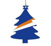 2 PCS Wooden Xmas Tree Ornaments, Flag of The Marshall Islands Print Christmas Party Decoration Wood Pendant, for Home Crafts Hanging