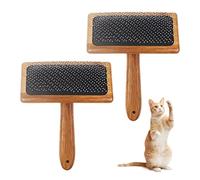2 Pcs Wool Carders Needle Felting Brush, Hand Carders for Wool, Craft Wool Needle Felting Tools with Solid Wood Handle, Slicker Brush for Dogs, for Craft Felt Project