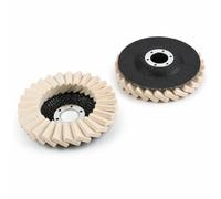 2 Pcs Wool Felt Flap Polishing Disc, Compressed Wool Discs Flap Discs | 115mm/4.5" Polishing Wheel Buffing Pads for Angle Grinder, Metal, Stainless Steel, Marble, Stone, Glass Mirror Finish