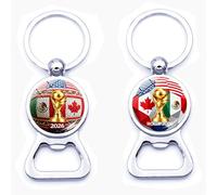 2 Pcs World Cup Football 2026 Bottle Opener Key Chain Portable for Like Alcohol and Beverages Men and Women Friend Colleague Family Fans Gift for Parties Gatherings Alcohol and Beverages