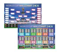 2 Pcs World Cup Wall Chart 2026 Schedule Poster, 58 * 42cm World Cup Chart