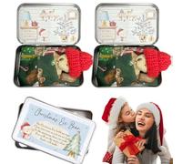 2 Pcs Worry Bear Hug in a Box,A Little Pocket Bear Hug,Mini Worry Bears with Inspirational Card,Handmade Mi-ni Plush Bears in Box,Positive Gifts for Kids,Friends (Green)