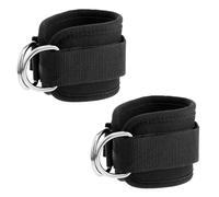 2 Pcs Wrist Cuffs Lifting Straps with D Rings, Weight Lifting Straps Wrist Strap for Weightlifting Adjustable Gym Weightlifting Strap for Cable Machines Strength Training Bodybuilding Deadlifting