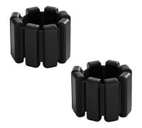 2 Pcs Wrist Weights, Black Silicone Adjustable Bands, Removable Metal Weights for Strength Training and Workouts, Unisex Ankle Weights, 10.2 x 3.1 in