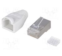 2 pcs x LOGILINK - MP0022W - Plug, RJ45, PIN: 8, Cat: 6, shielded,with protectio